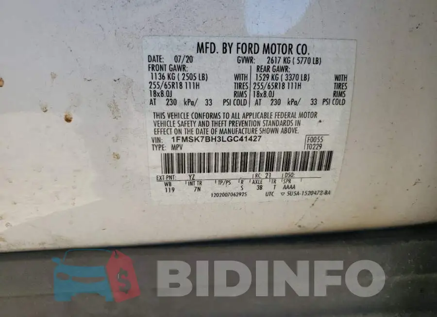 1FMSK7BH3LGC41427 Photo# 10
