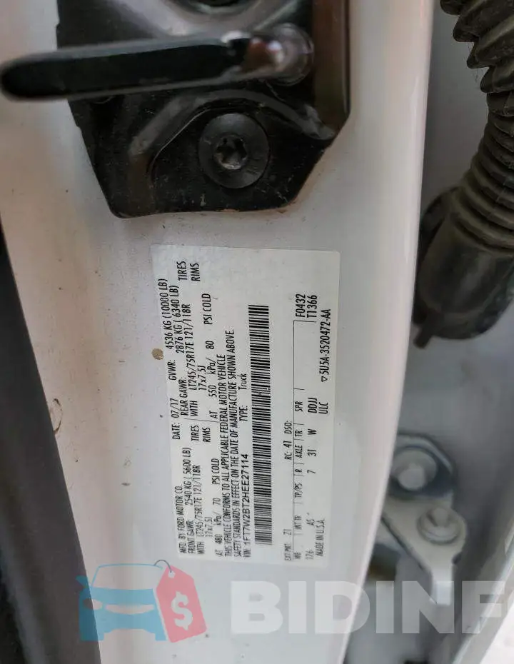 1FT7W2BT2HEE27114 Photo# 12