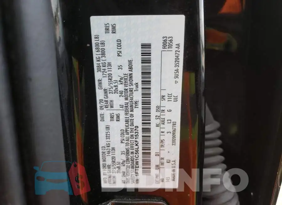 1FTEW1C56LKF15370 Photo# 12