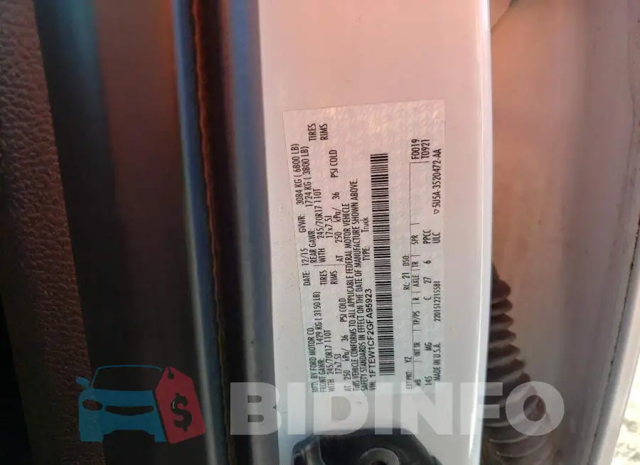1FTEW1CF2GFA95923 Photo# 12