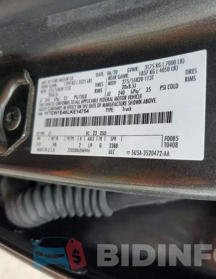 1FTEW1E46LKE14754 Photo# 12