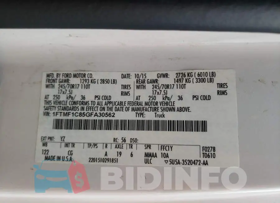 1FTMF1C85GFA30562 Photo# 10