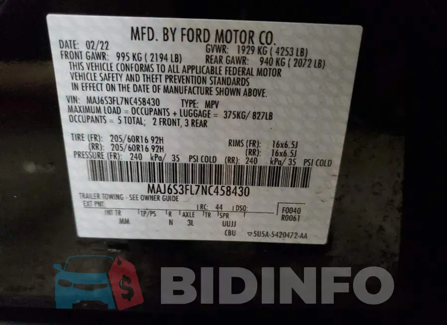 MAJ6S3FL7NC458430 Photo# 13