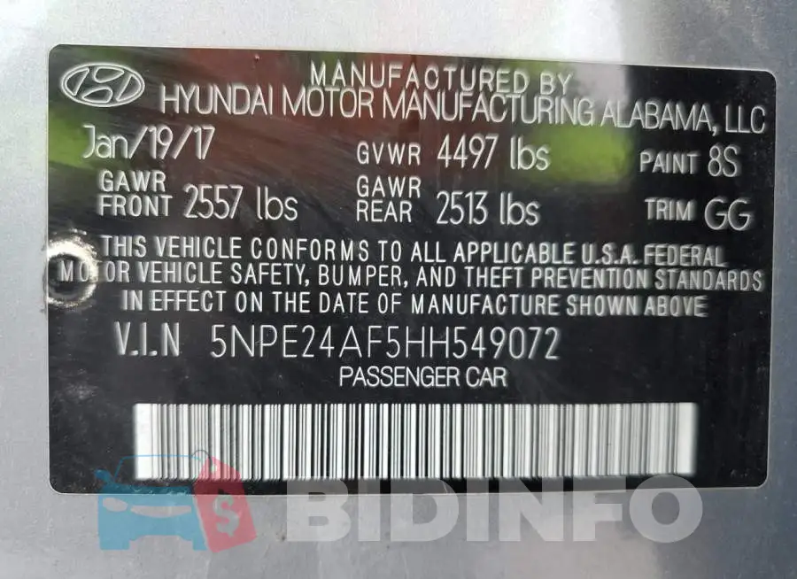 5NPE24AF5HH549072 Photo# 12
