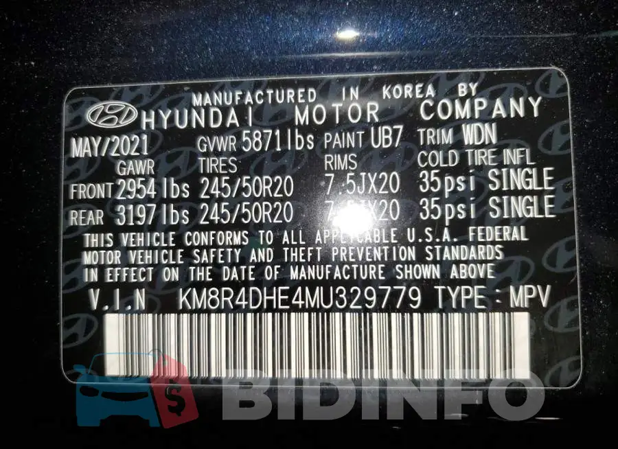 KM8R4DHE4MU329779 Photo# 13