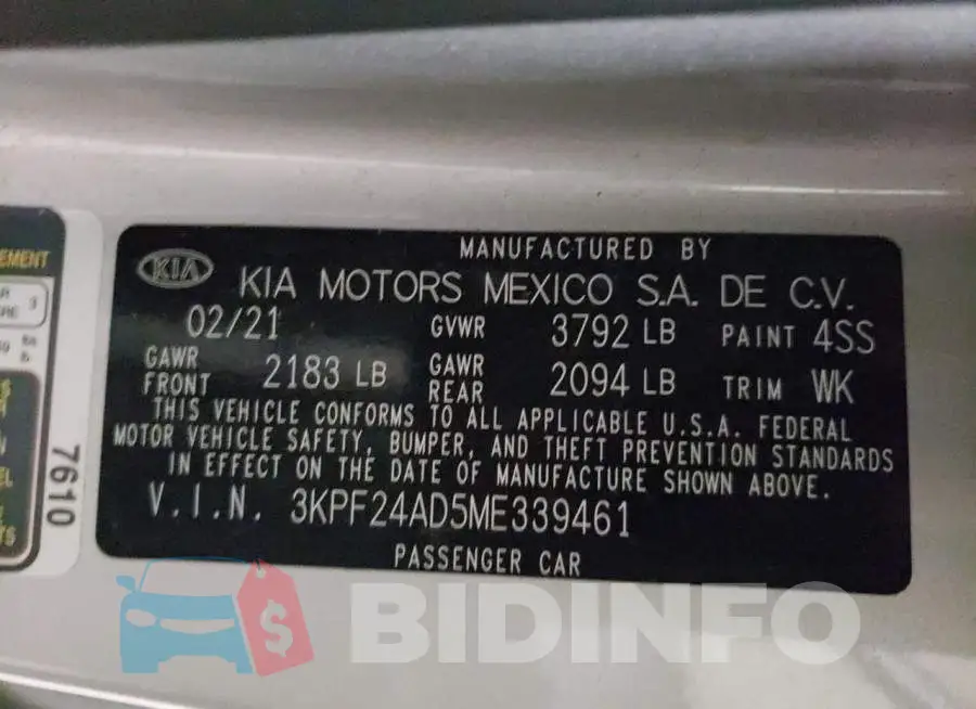 3KPF24AD5ME339461 Photo# 12
