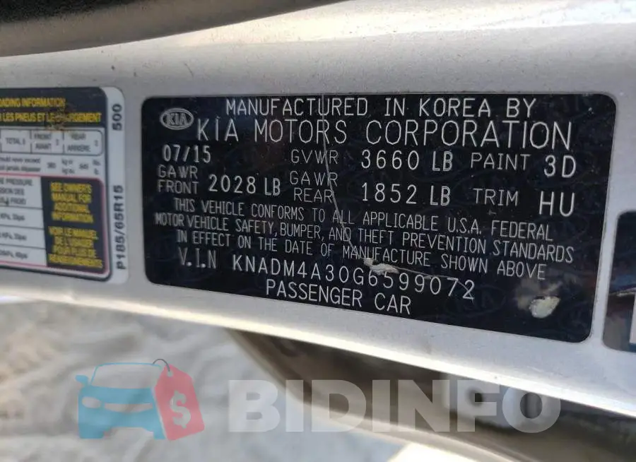 KNADM4A30G6599072 Photo# 12