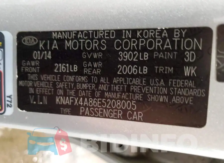 KNAFX4A86E5208005 Photo# 13
