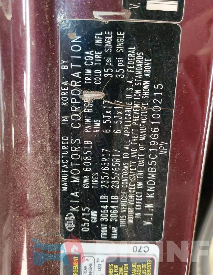 KNDMB5C19G6100215 Photo# 10