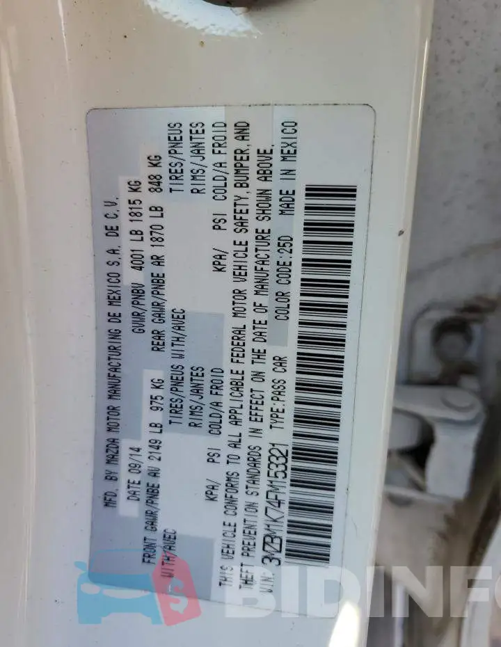 3MZBM1K74FM153321 Photo# 12