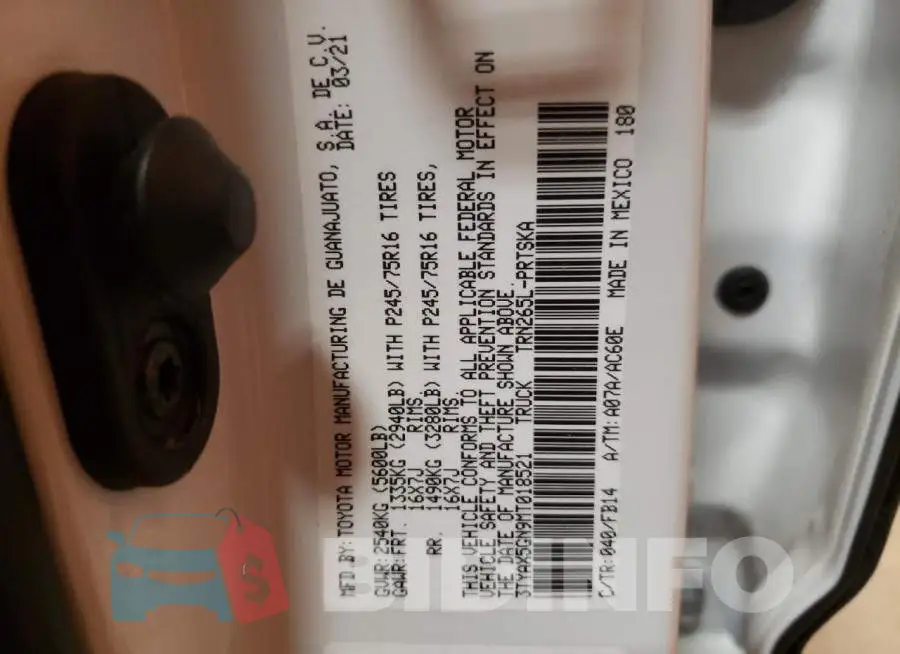 3TYAX5GN9MT018521 Photo# 13