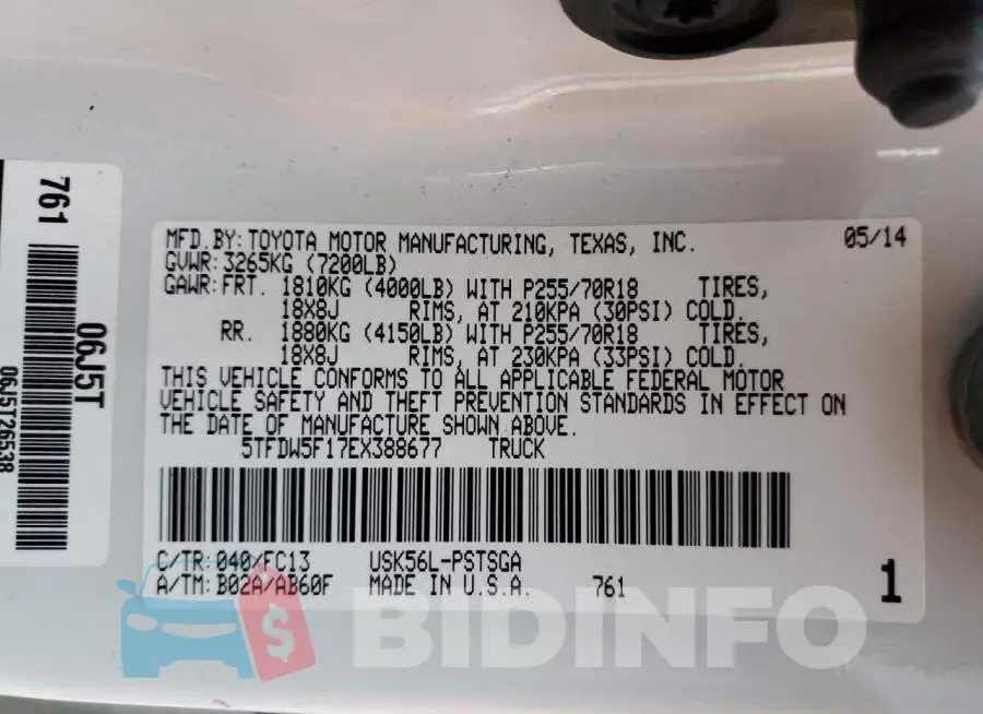 5TFDW5F17EX388677 Photo# 12