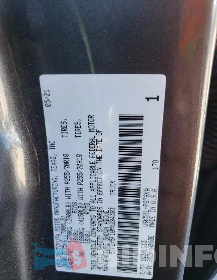 5TFEY5F10MX284383 Photo# 13
