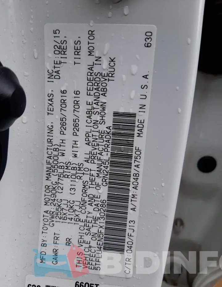 5TFLU4EN5FX130286 Photo# 13