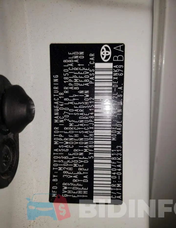 5YFBURHEXJP841512 Photo# 13