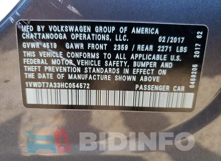 1VWDT7A33HC054572 Photo# 10