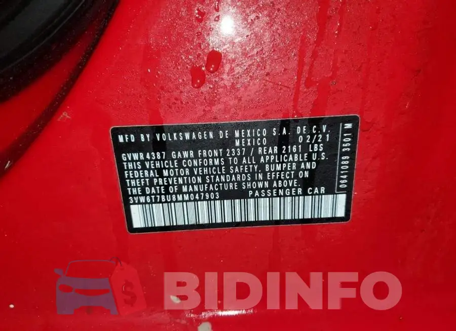 3VW6T7BU8MM047903 Photo# 13