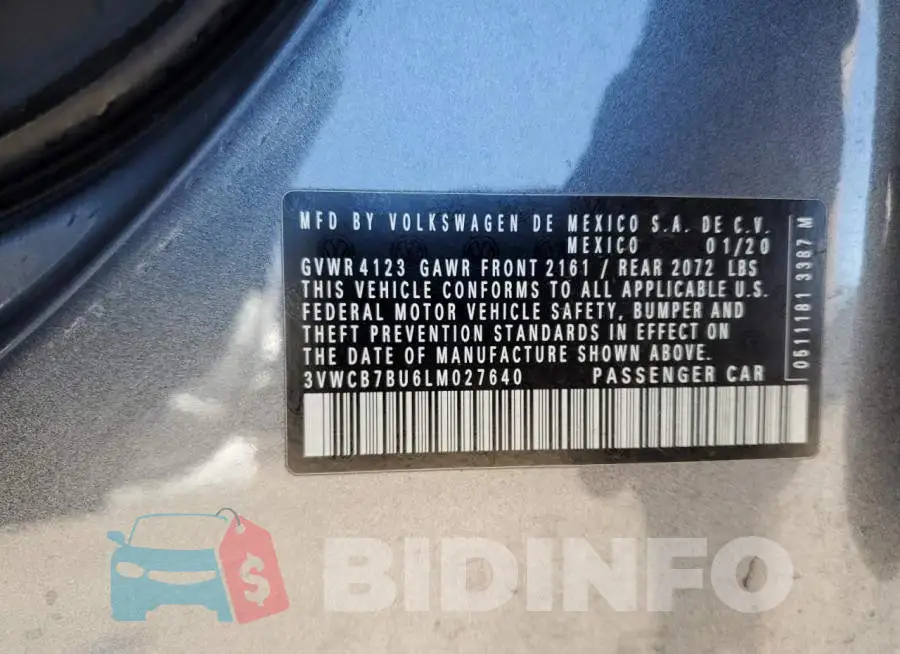 3VWCB7BU6LM027640 Photo# 13