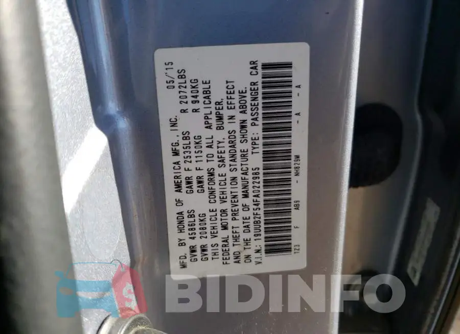 19UUB2F54FA022985 Photo# 12