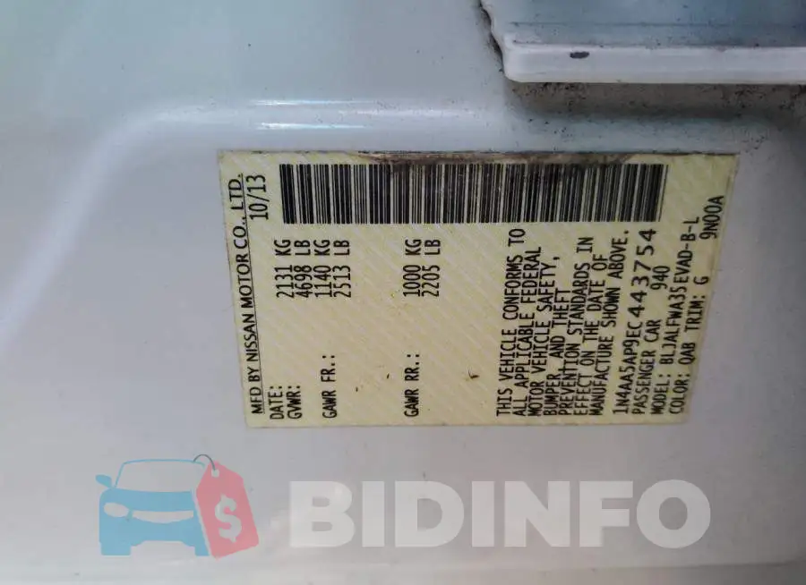 1N4AA5AP9EC443754 Photo# 12
