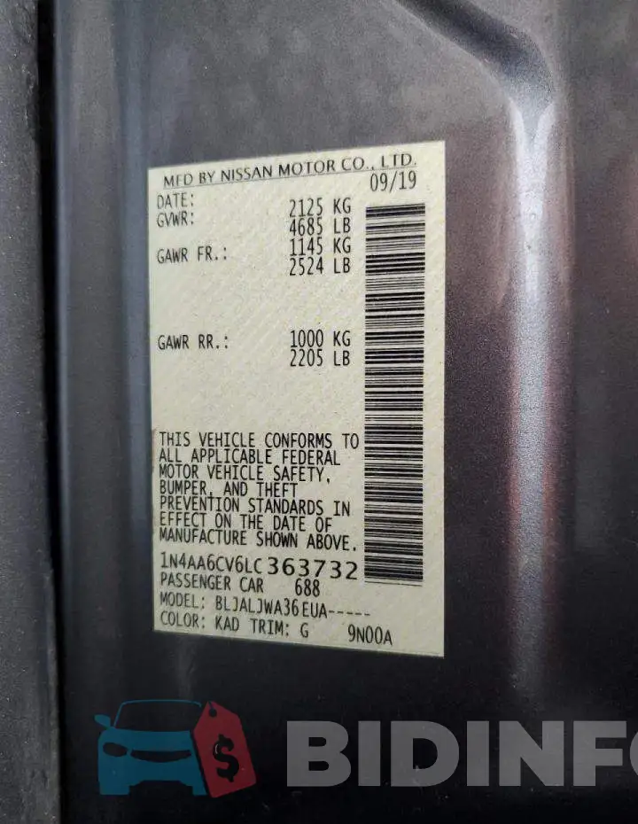 1N4AA6CV6LC363732 Photo# 10