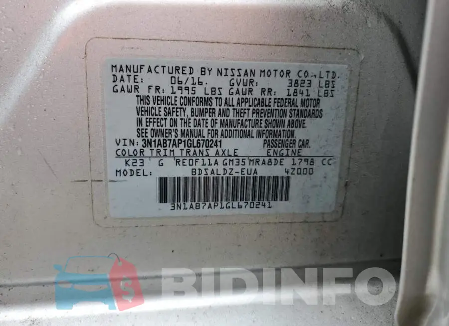 3N1AB7AP1GL670241 Photo# 12
