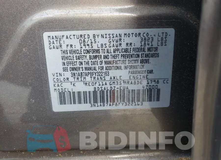 3N1AB7AP8FY322163 Photo# 12