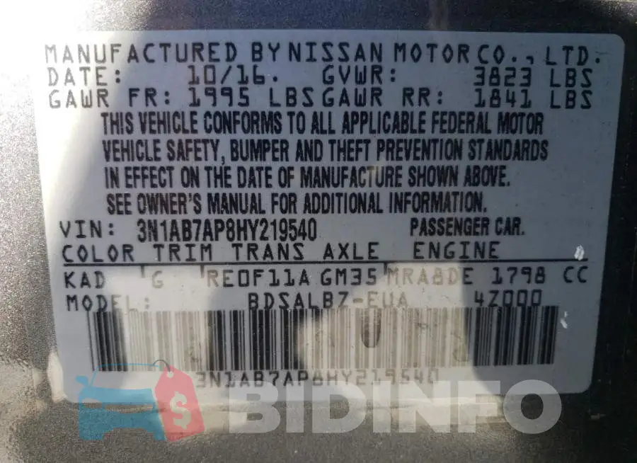3N1AB7AP8HY219540 Photo# 13