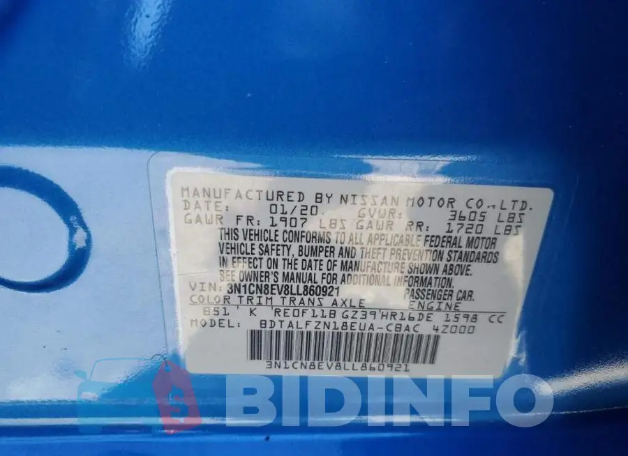 3N1CN8EV8LL860921 Photo# 10