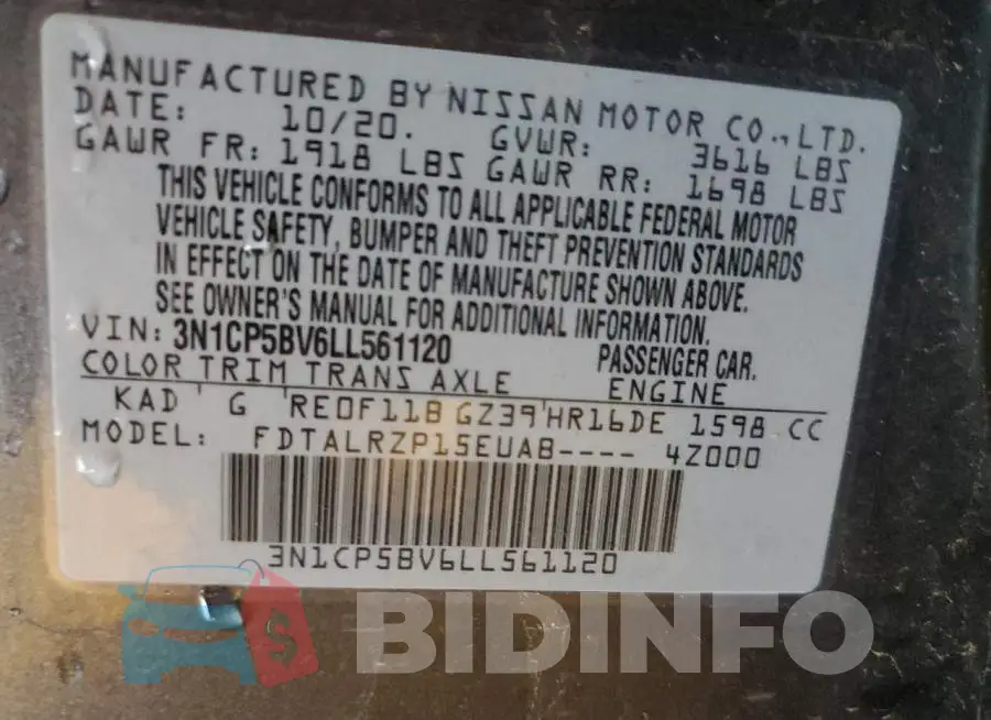 3N1CP5BV6LL561120 Photo# 14