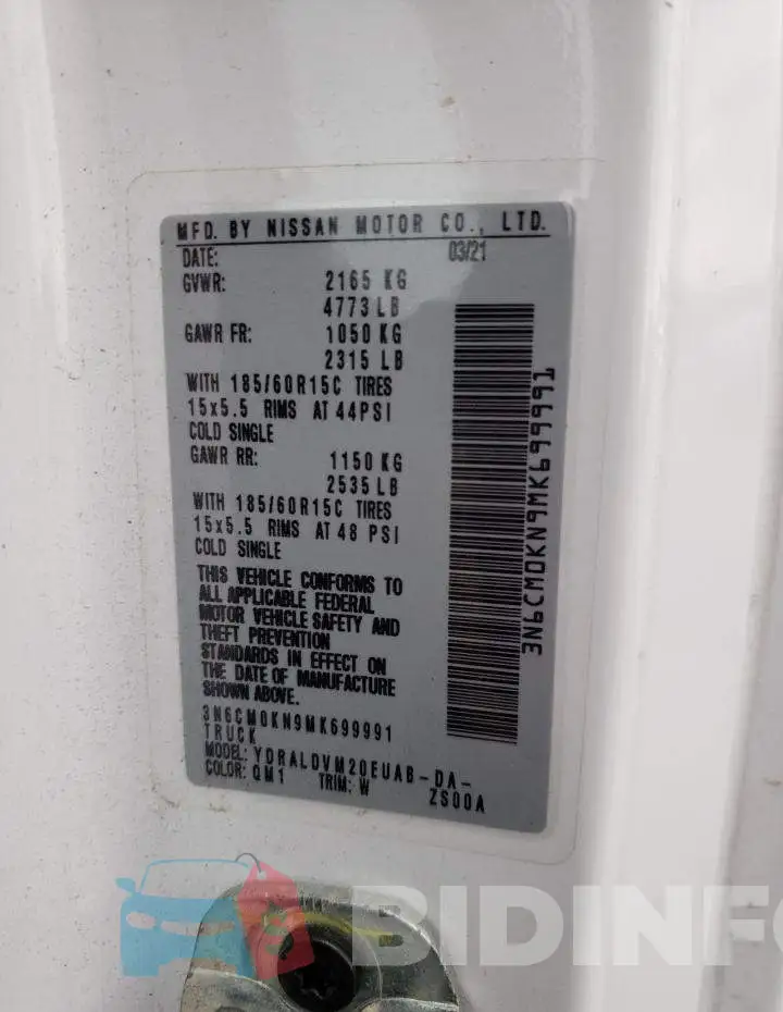 3N6CM0KN9MK699991 Photo# 13