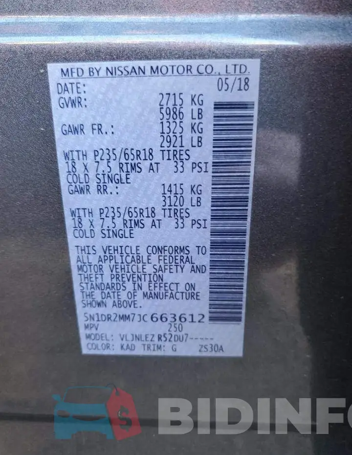 5N1DR2MM7JC663612 Photo# 14