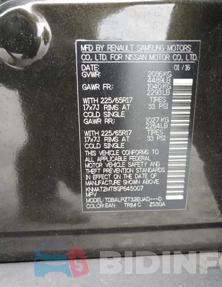 KNMAT2MT8GP645007 Photo# 13