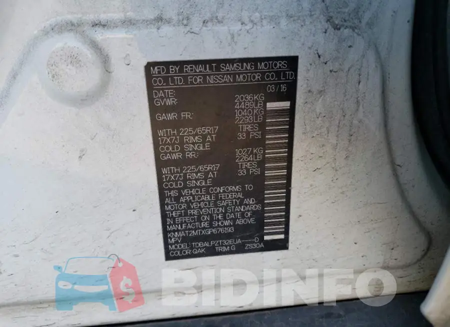 KNMAT2MTXGP676193 Photo# 13
