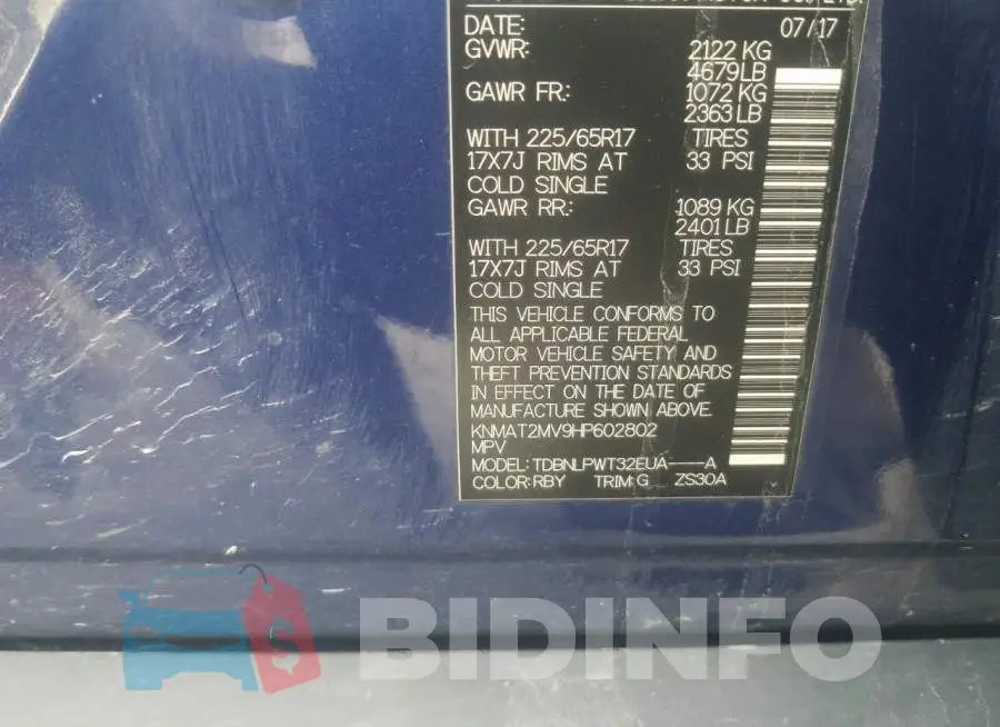 KNMAT2MV9HP602802 Photo# 13