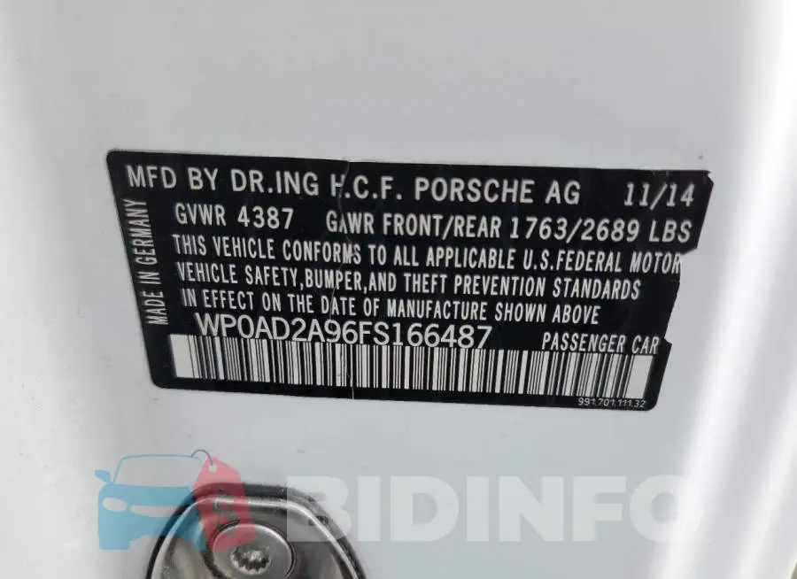 WP0AD2A96FS166487 Photo# 12