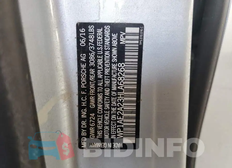 WP1AE2A23HLA68268 Photo# 10