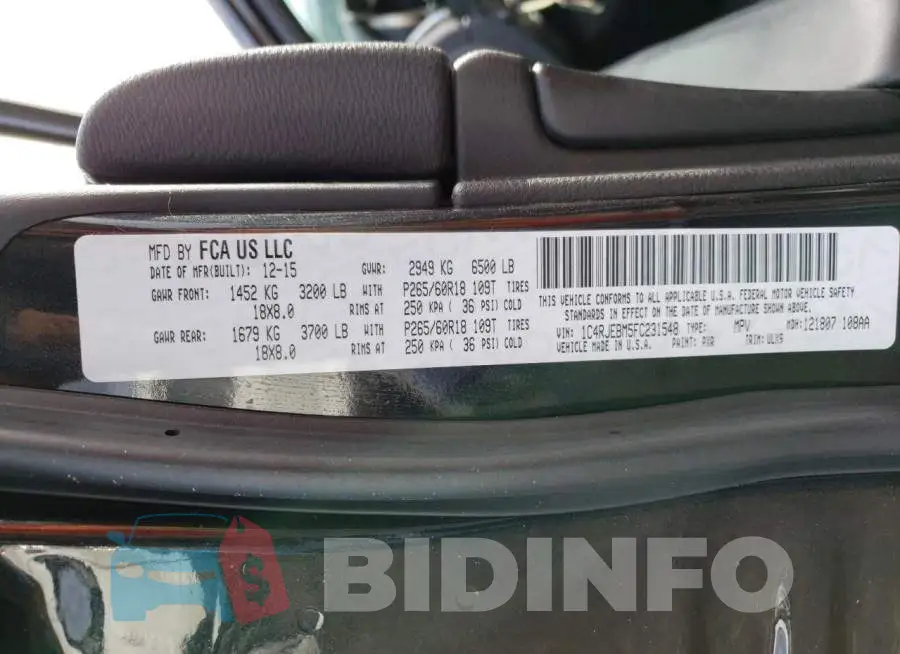 1C4RJEBM5FC231548 Photo# 13