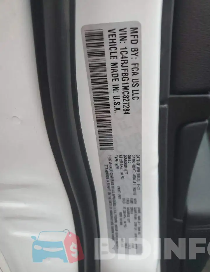 1C4RJFBG1MC827284 Photo# 12