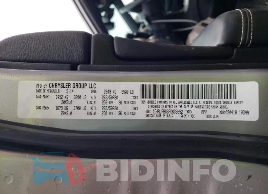 1C4RJFBG3FC633052 Photo# 12