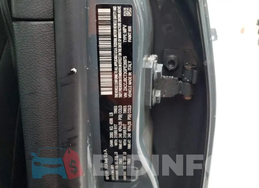 ZACCJBCT3GPE26975 Photo# 12