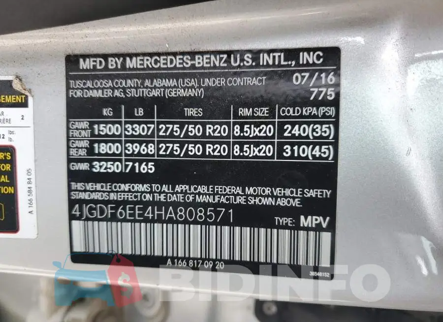 4JGDF6EE4HA808571 Photo# 13