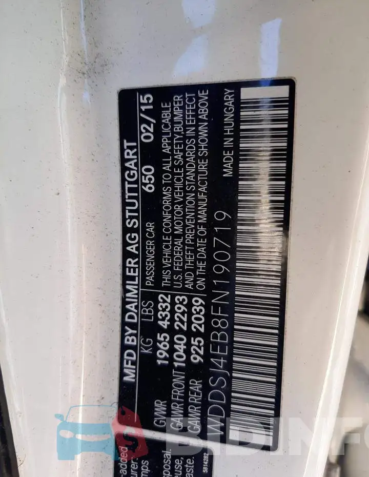 WDDSJ4EB8FN190719 Photo# 12