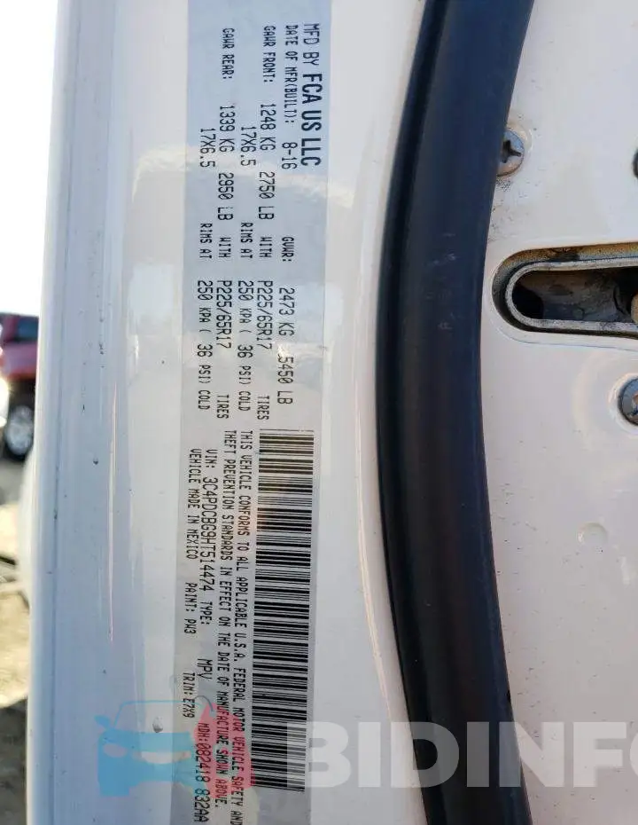 3C4PDCBG9HT514474 Photo# 12