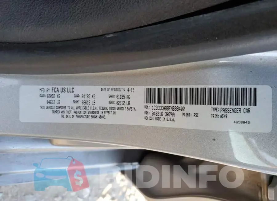 1C3CCCAB8FN688402 Photo# 13