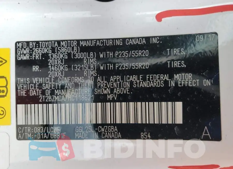 2T2BZMCA7HC118621 Photo# 13