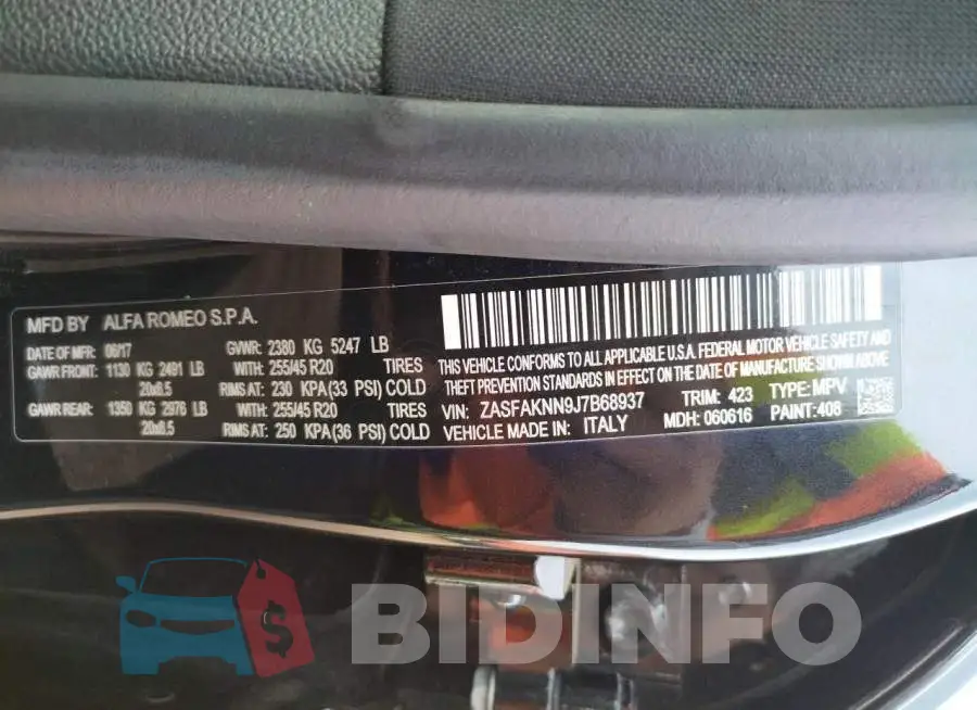ZASFAKNN9J7B68937 Photo# 12