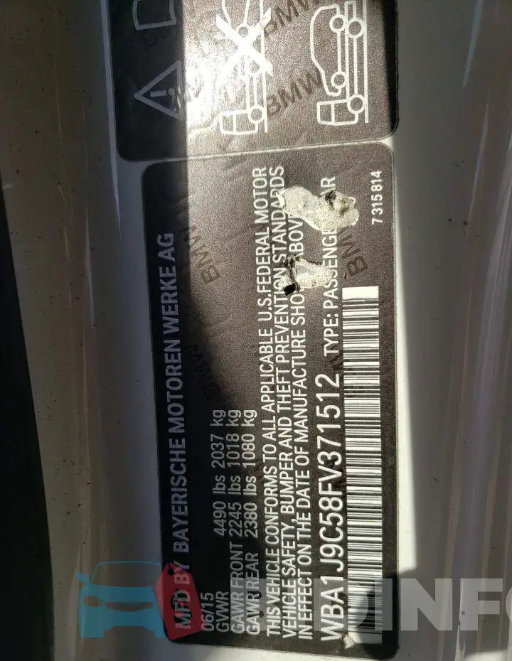 WBA1J9C58FV371512 Photo# 12
