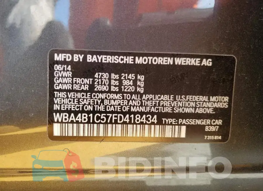 WBA4B1C57FD418434 Photo# 12