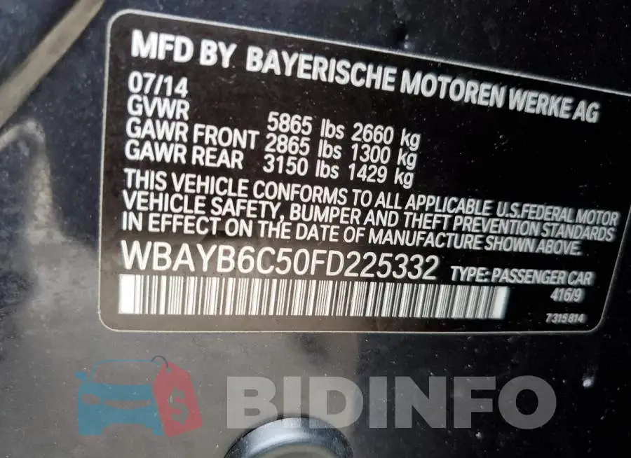 WBAYB6C50FD225332 Photo# 10